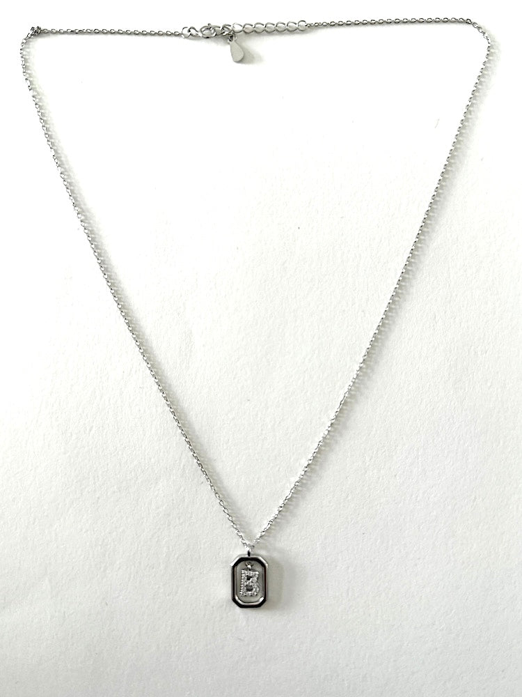 B Letter Pendant Necklace