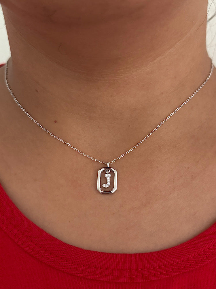J Letter Pendant Necklace