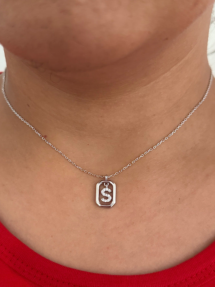 S Letter Pendant Necklace