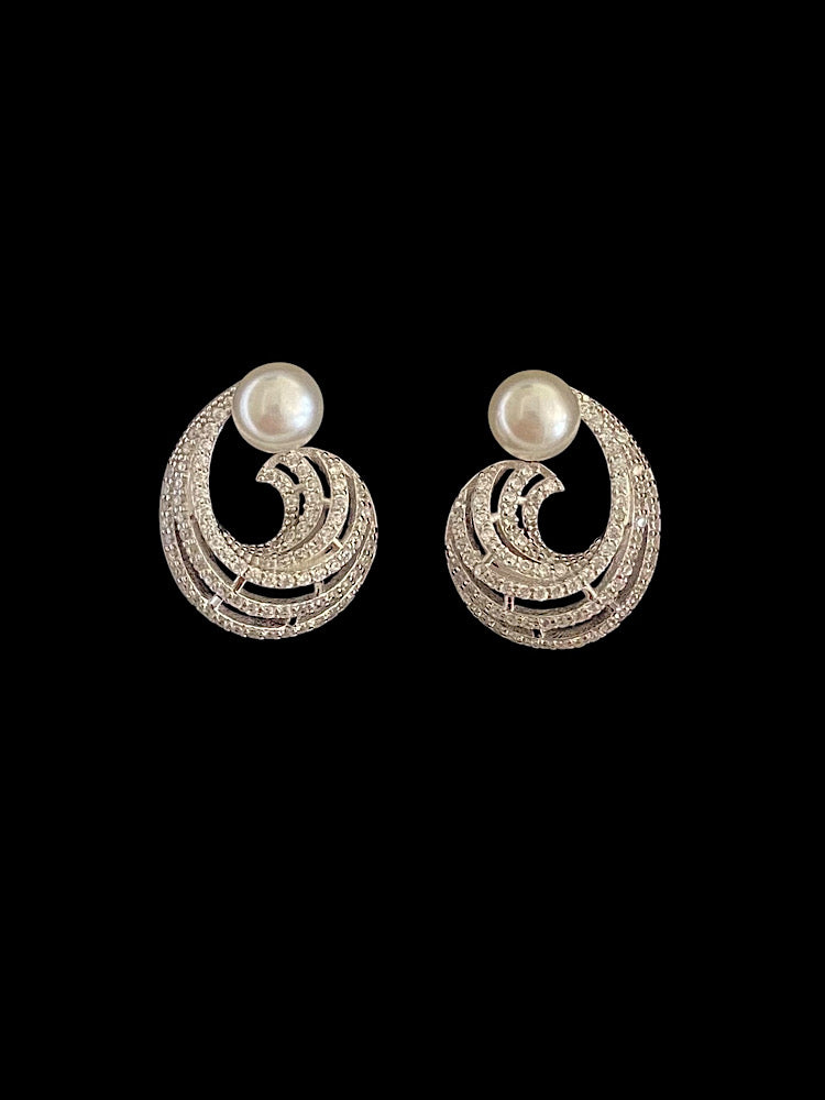 Pearl Design Sterling Silver Earrings