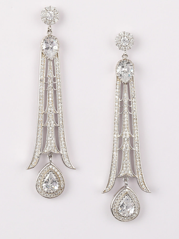 Chandelier Silver Earrings