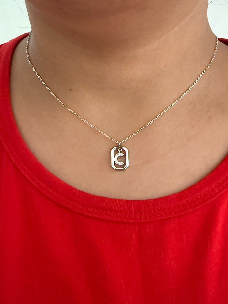 C Letter Pendant Necklace