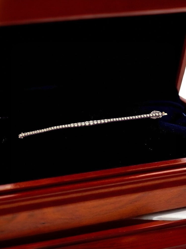 Silver Radiant Solitaire Tennis Bracelet
