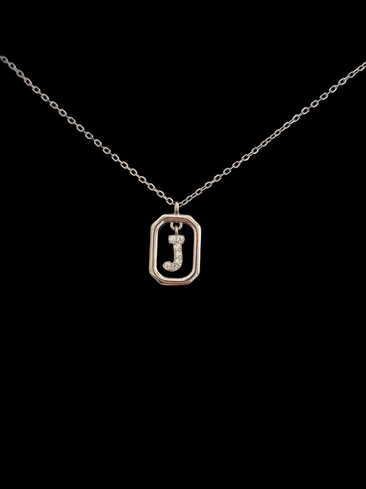 J Letter Pendant Necklace