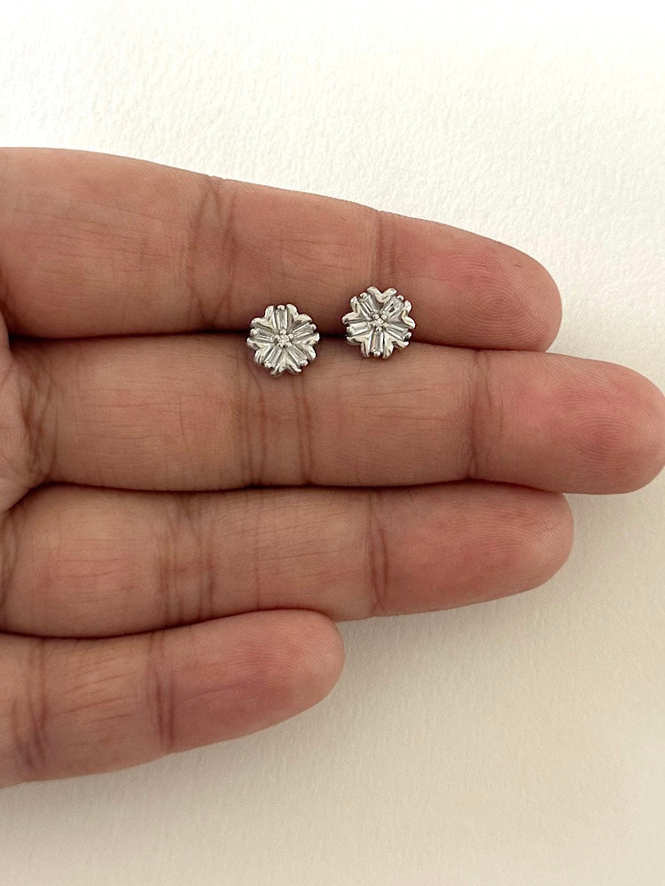 Floral Sterling Silver Studs