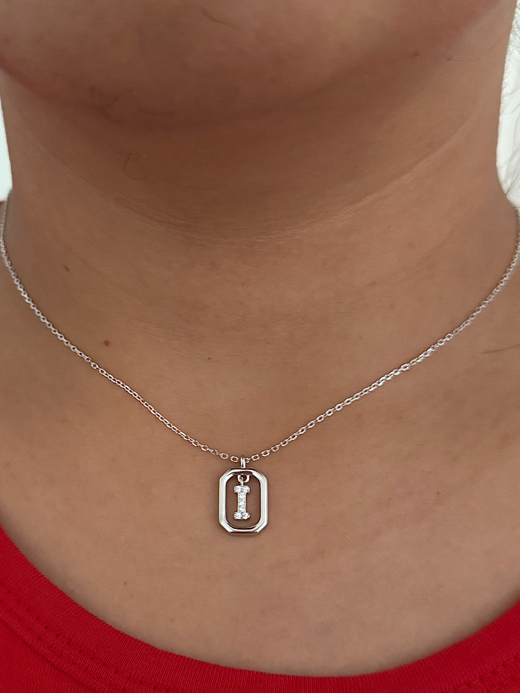 I Letter Pendant Necklace