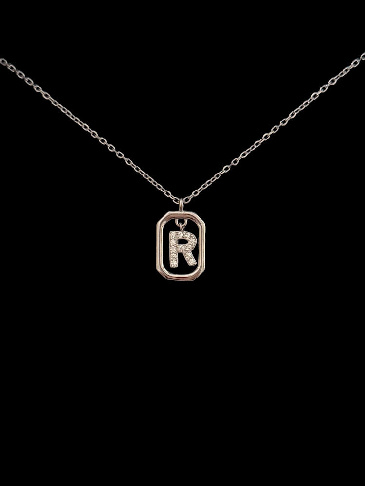 R Letter Pendant Necklace