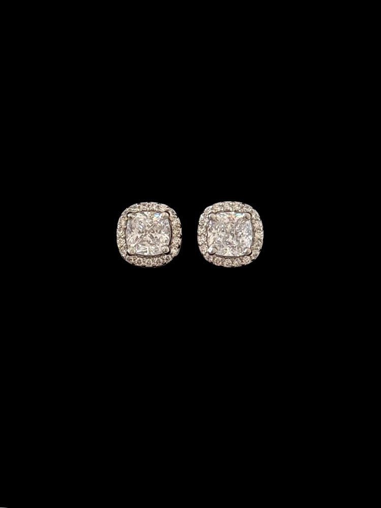 Solitaire Sterling Silver Studs