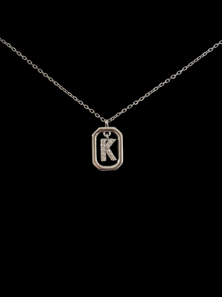 K Letter Pendant Necklace