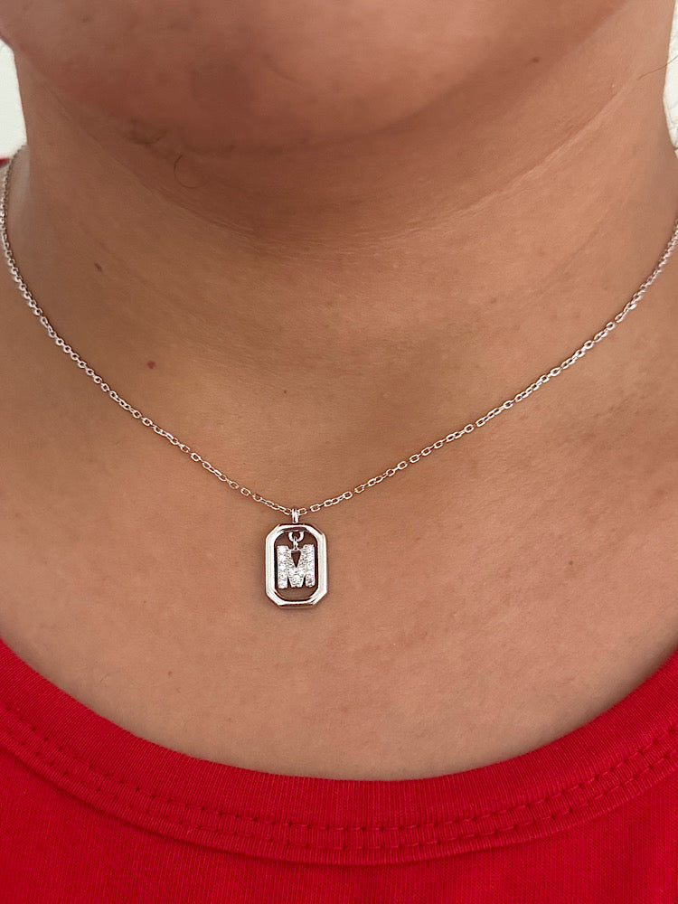 M Letter Pendant Necklace