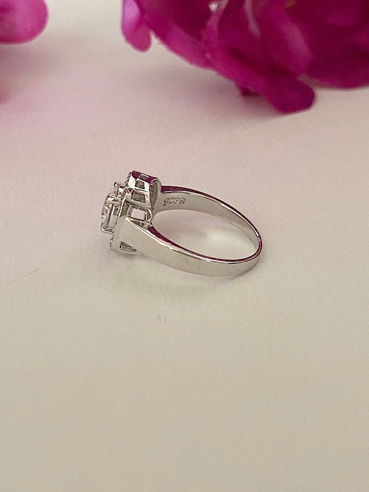 Silver Solitaire Ring