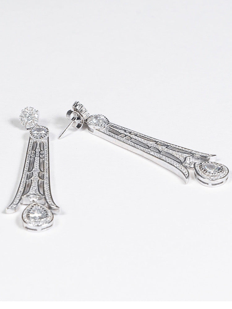 Chandelier Silver Earrings