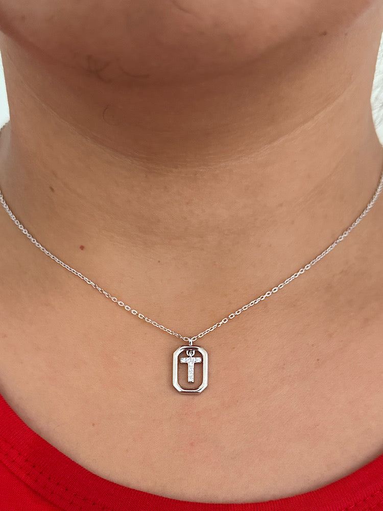 T Letter Pendant Necklace