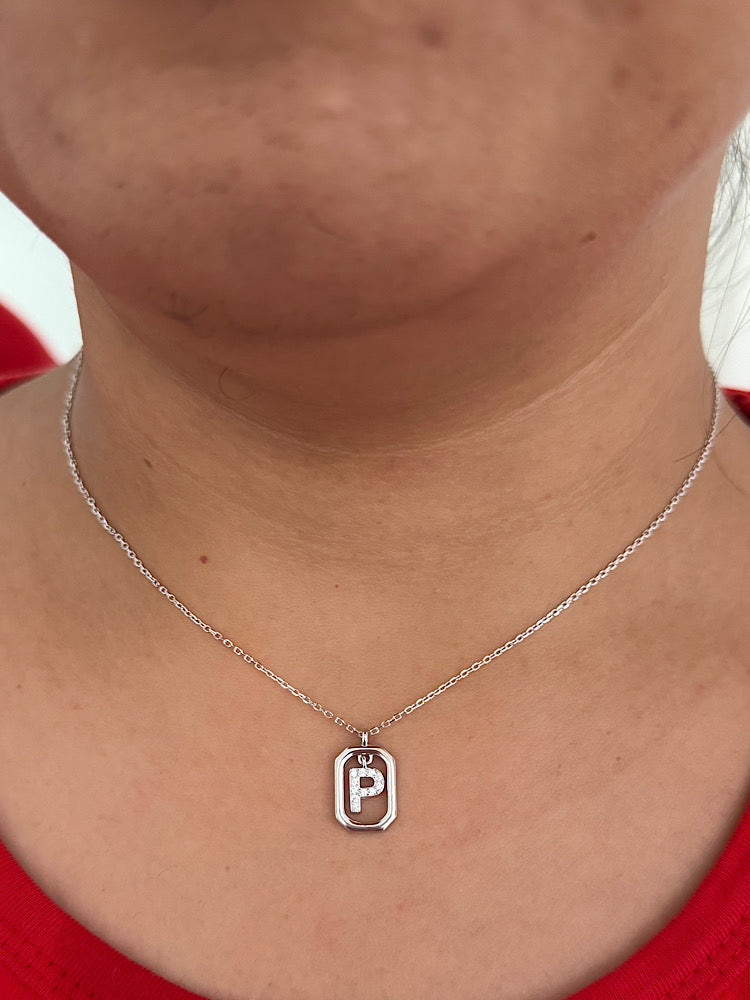 P Letter Pendant Necklace
