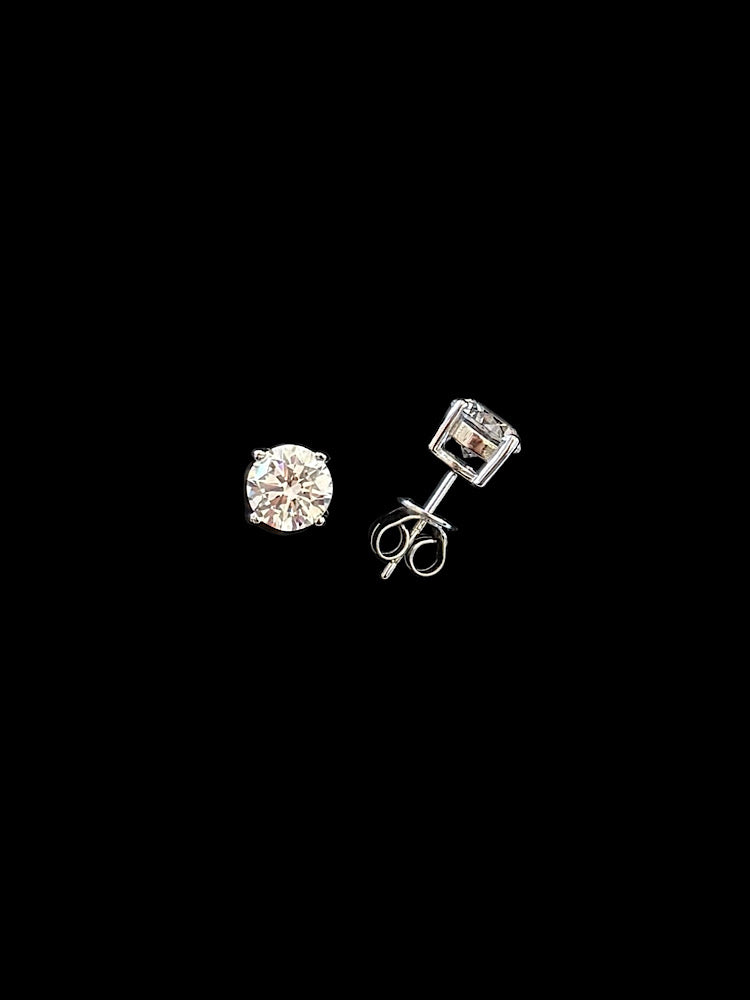 Sterling Silver Solitaire Studs