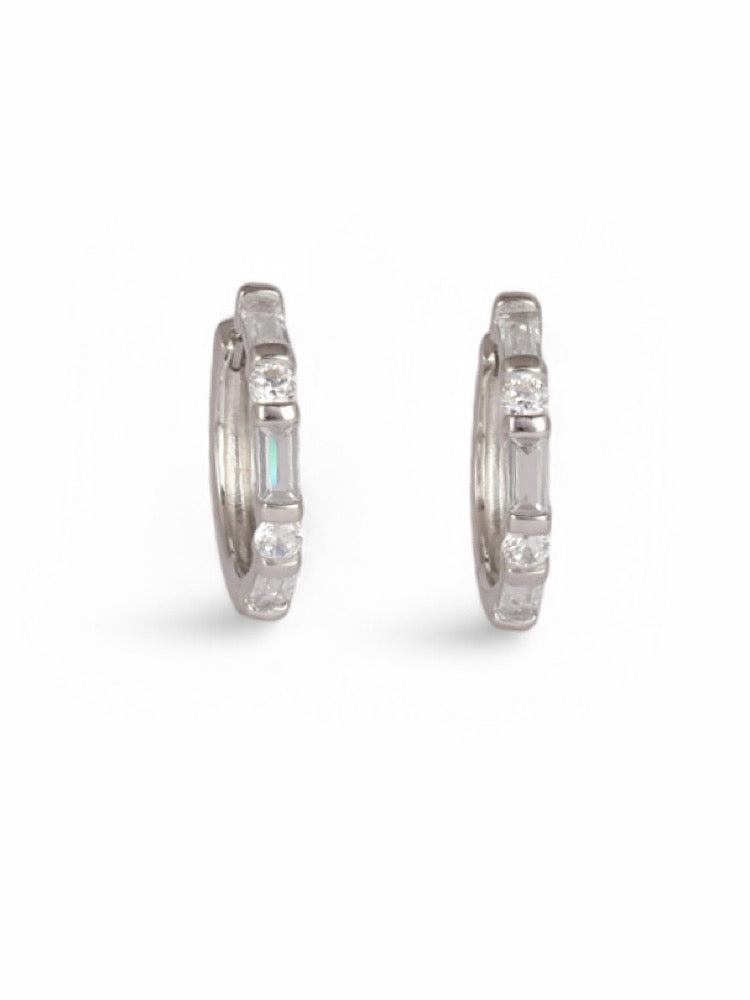 Sterling Silver Round Hoops Earrings