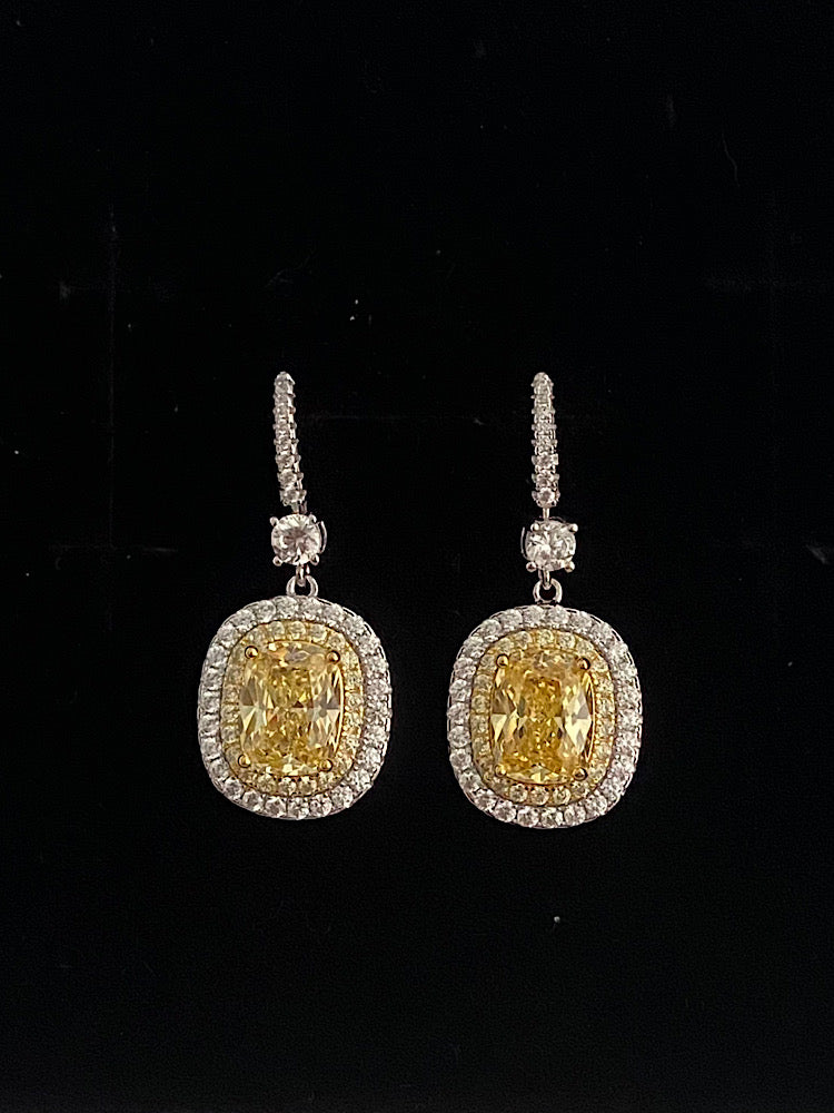 Yellow Sterling Silver Earrings
