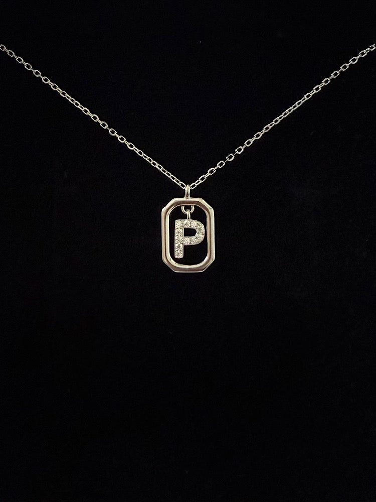 P Letter Pendant Necklace