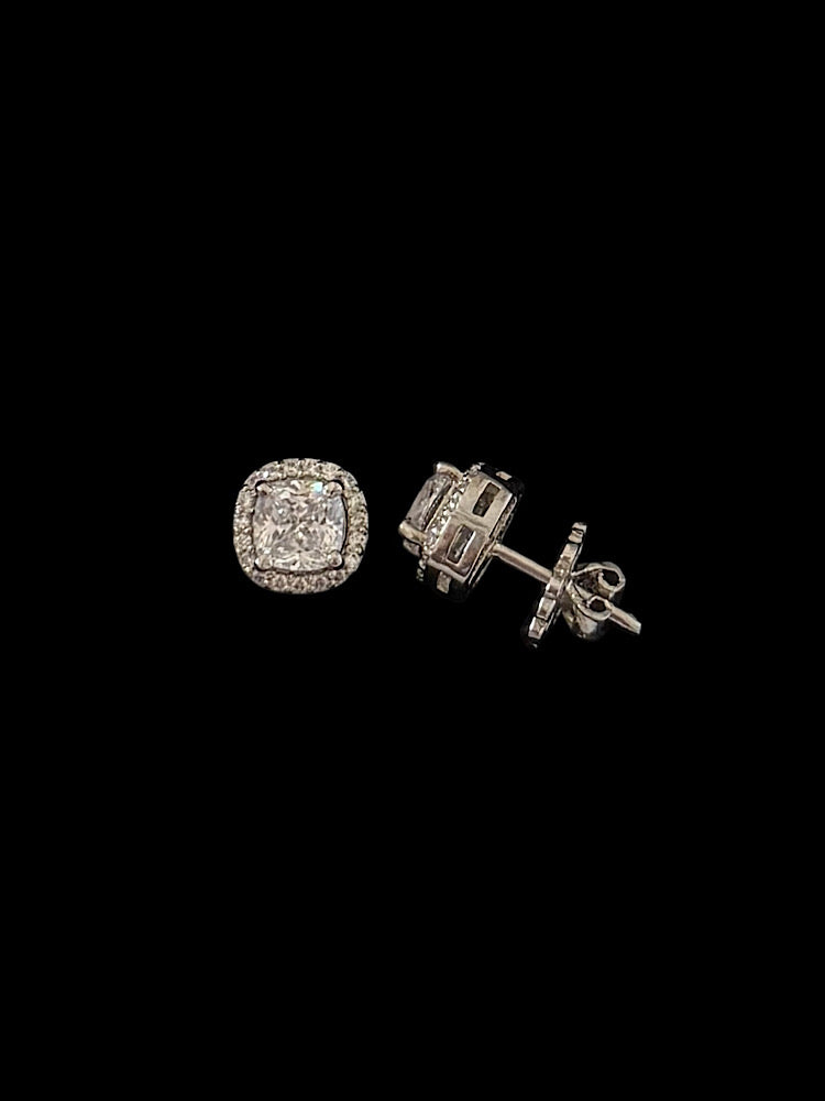Solitaire Sterling Silver Studs