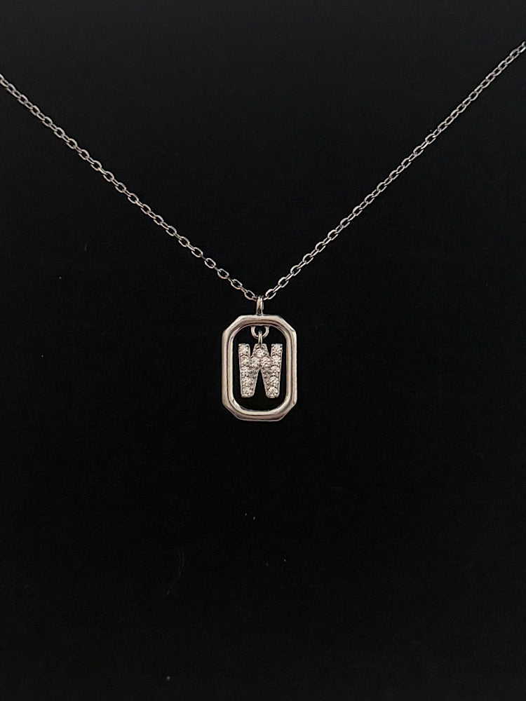 W Letter Pendant Necklace
