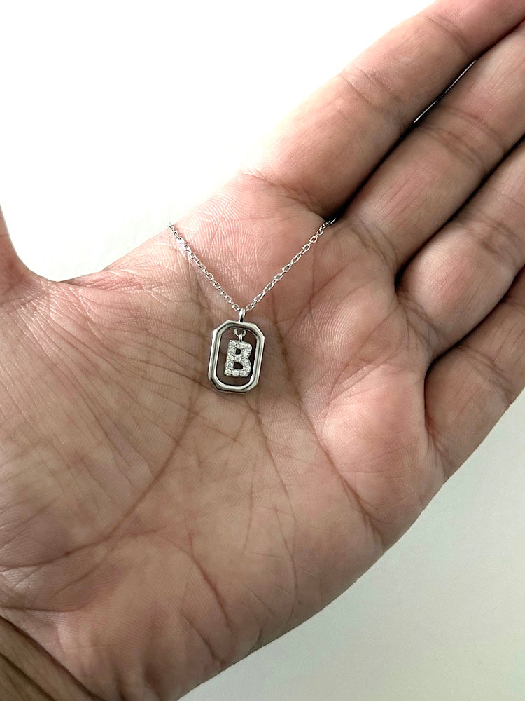 B Letter Pendant Necklace