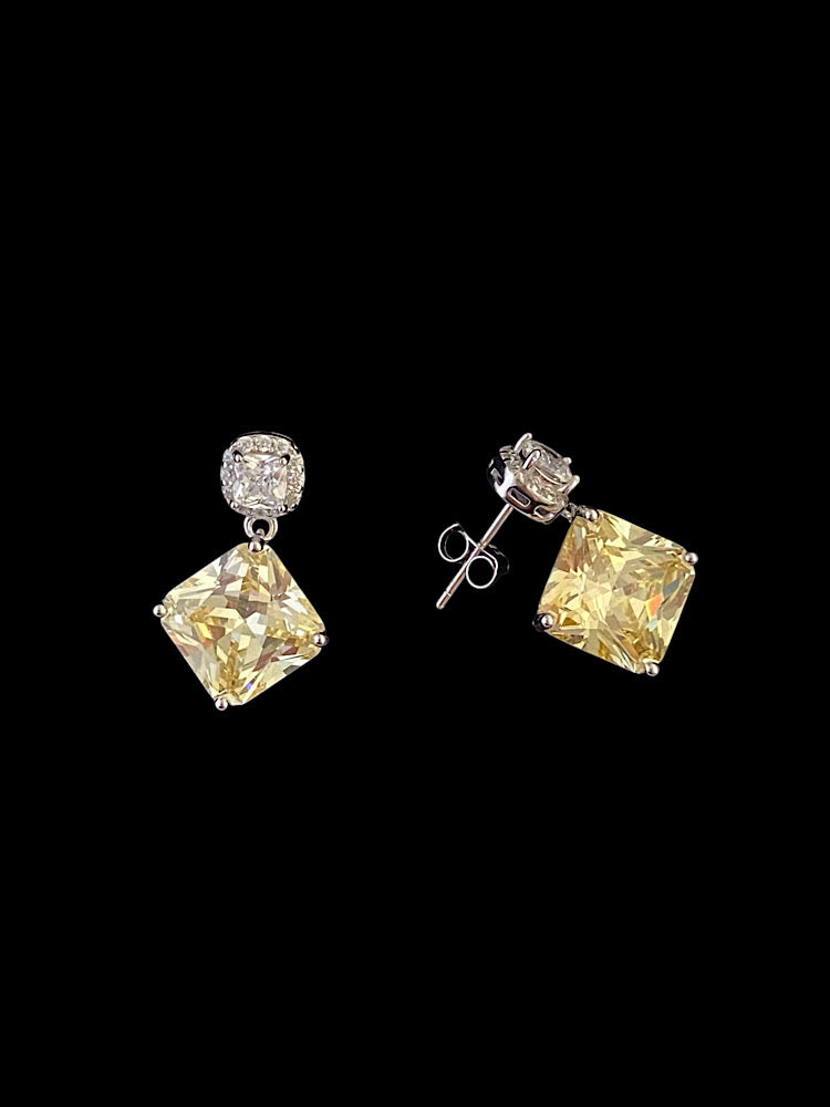 Sterling Silver Yellow Earrings