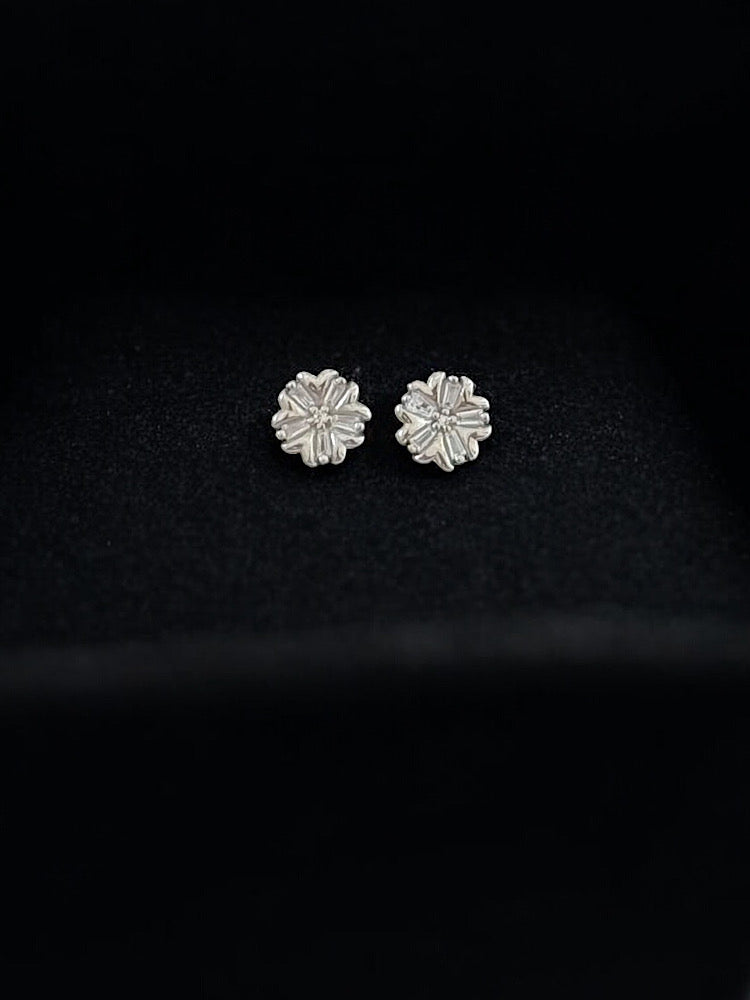 Floral Sterling Silver Studs