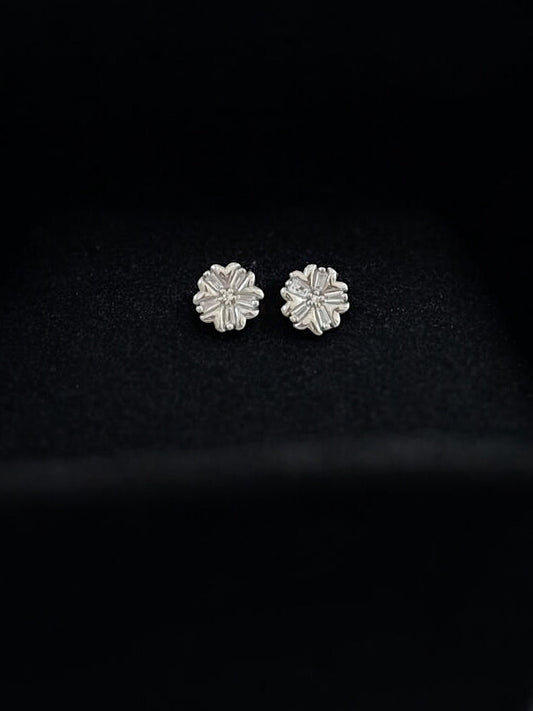Floral Sterling Silver Studs