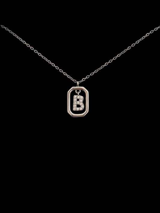 B Letter Pendant Necklace