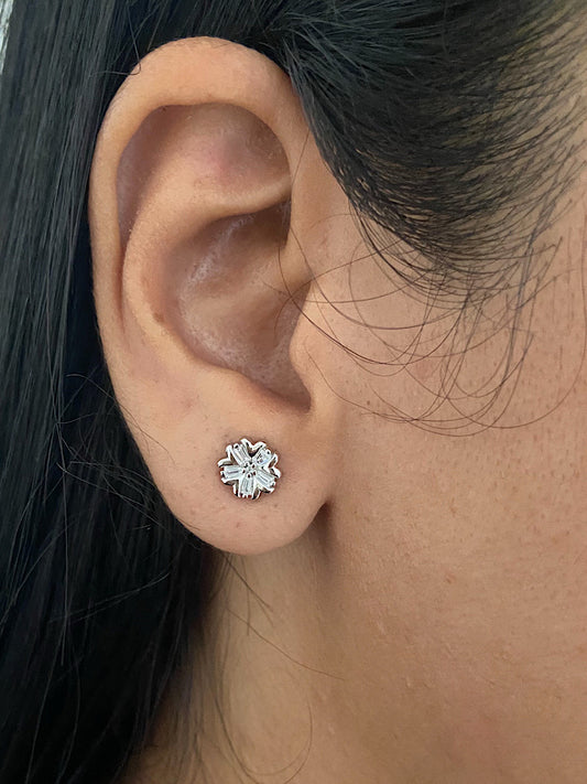 Floral Sterling Silver Studs