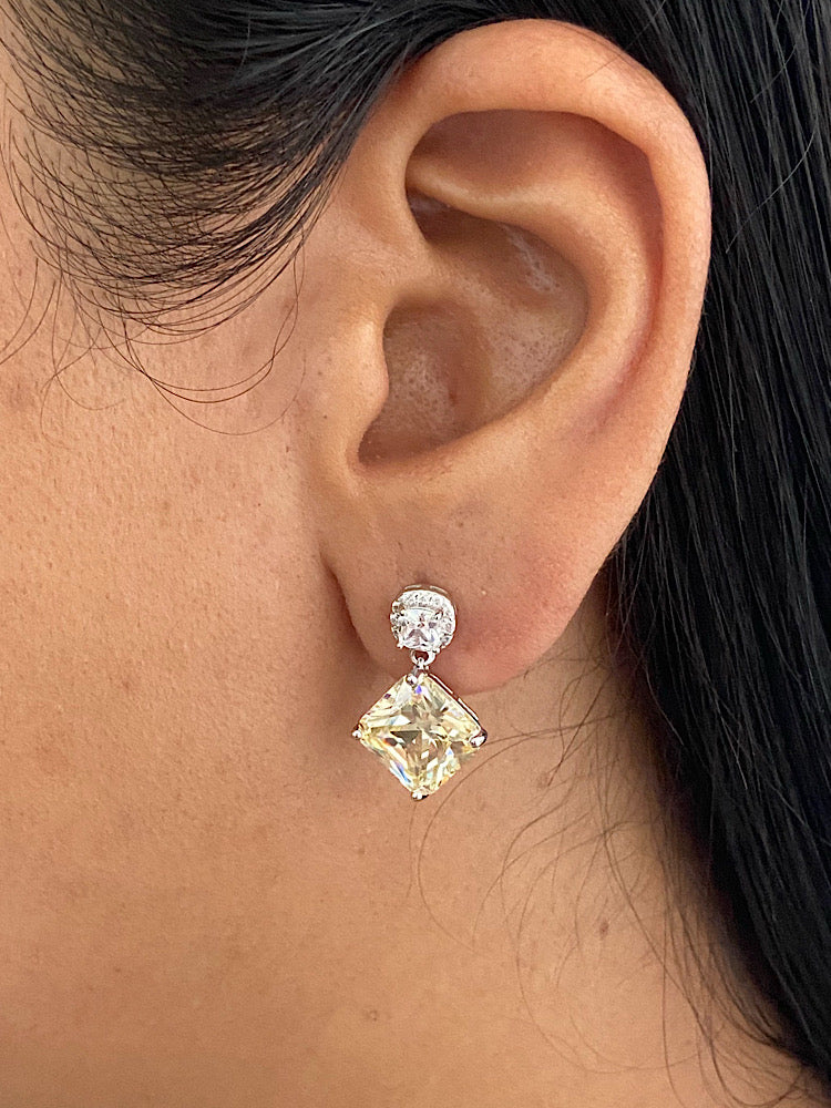 Sterling Silver Yellow Earrings