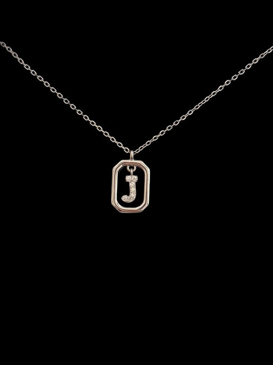 J Letter Pendant Necklace