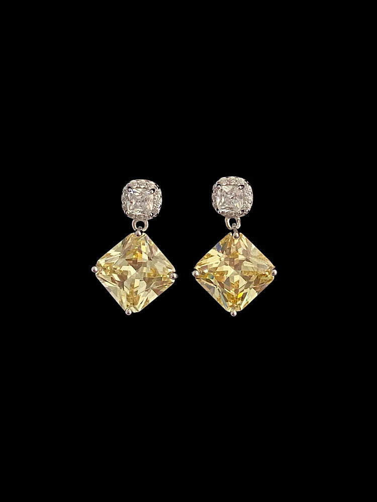Sterling Silver Yellow Earrings