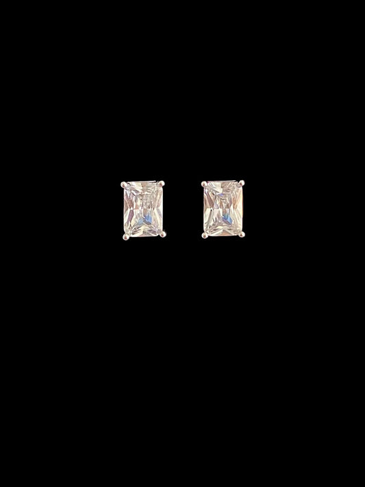 Solitaire Sterling Silver Studs With Screw Back
