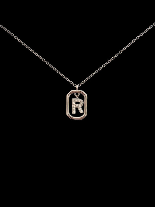 R Letter Pendant Necklace