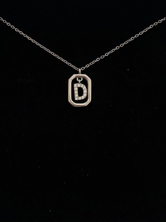 D Letter Pendant Necklace