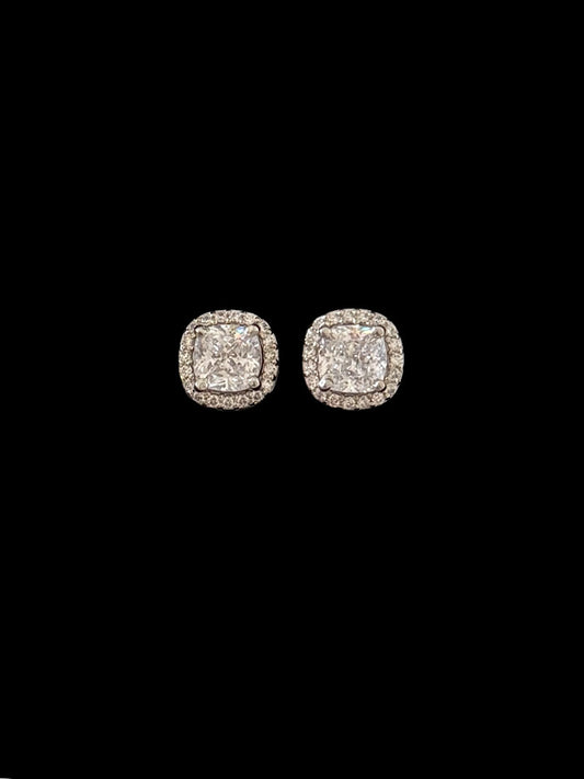 Solitaire Sterling Silver Studs
