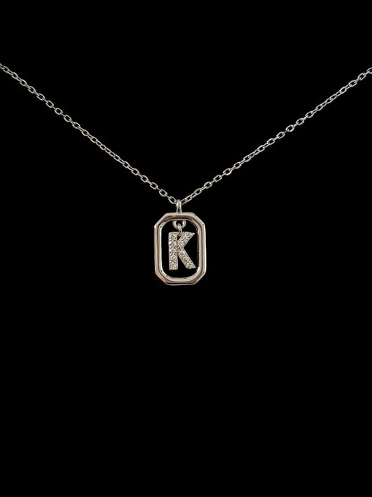 K Letter Pendant Necklace