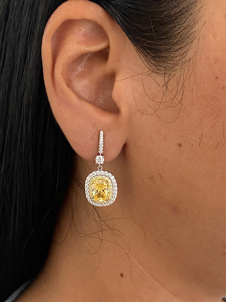 Yellow Sterling Silver Earrings