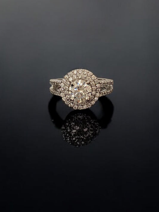Silver Solitaire Designer Ring
