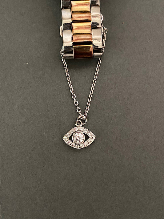 Evil Eye Silver Watch Charm