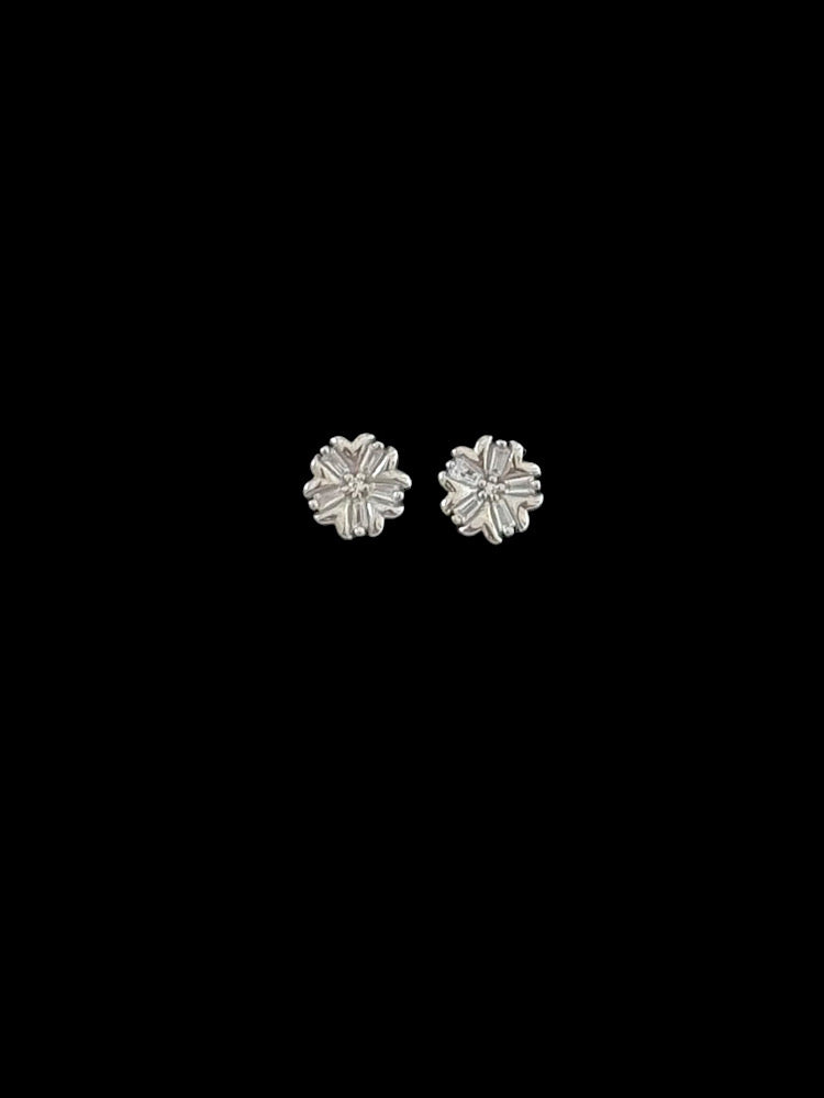 Floral Sterling Silver Studs