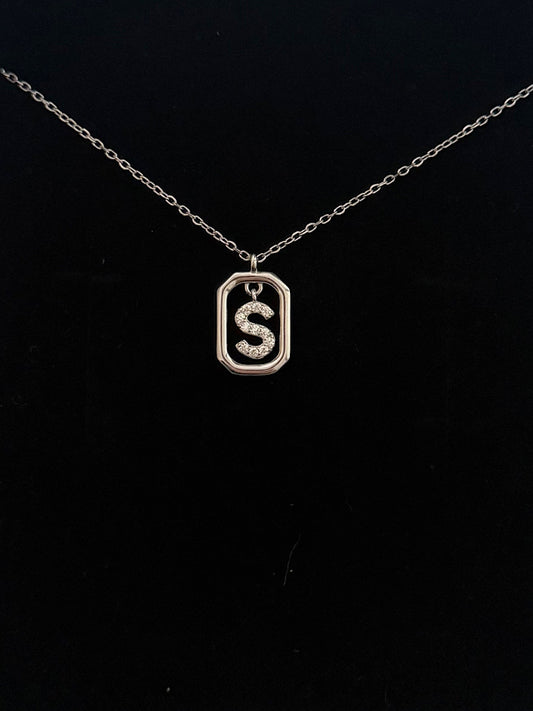 S Letter Pendant Necklace
