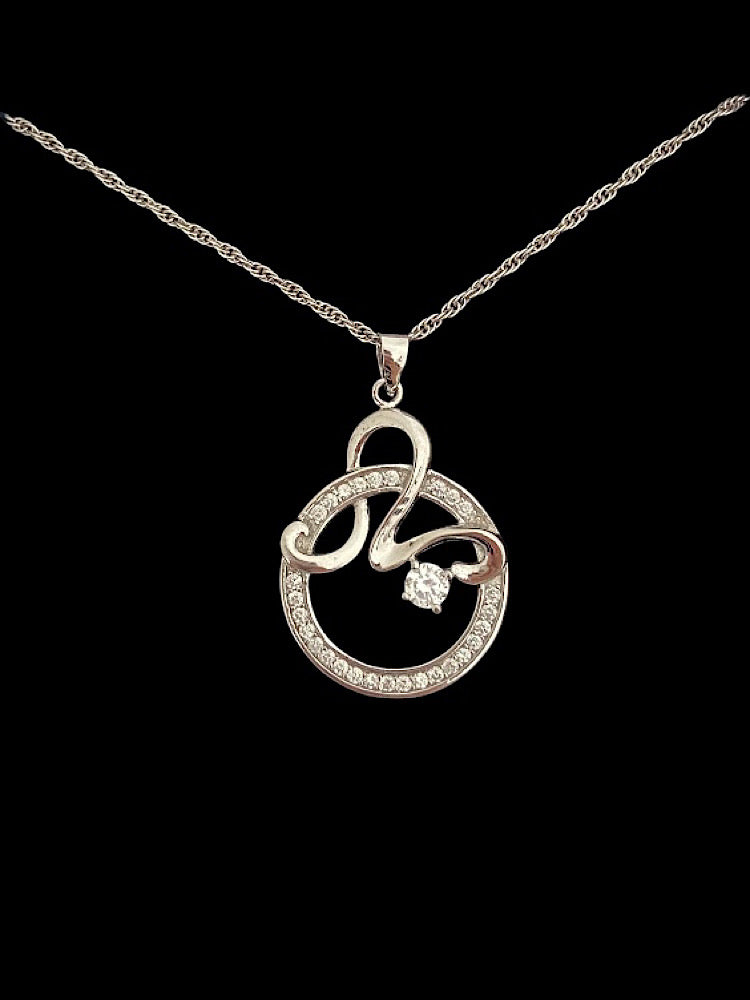 Round Design Silver Pendant
