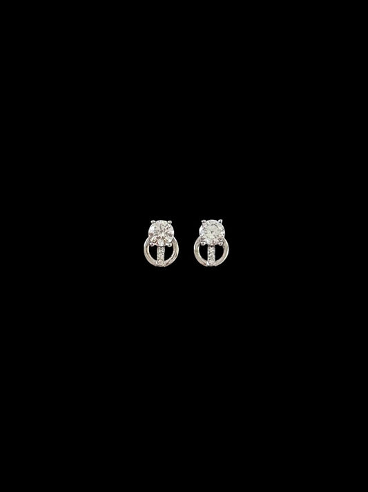 Solitaire Studs Sterling Silver