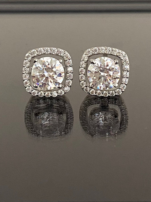 Sterling Silver Solitaire Studs