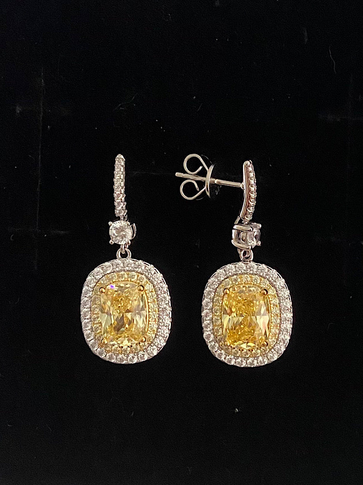 Yellow Sterling Silver Earrings