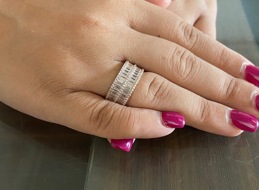 Rosegold Double Line Ring