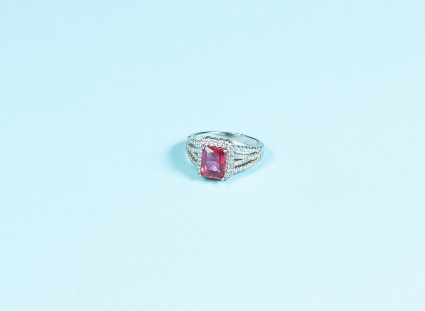 Red Silver Ring