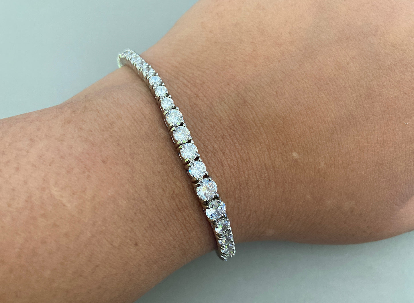 Silver Radiant Solitaire Tennis Bracelet
